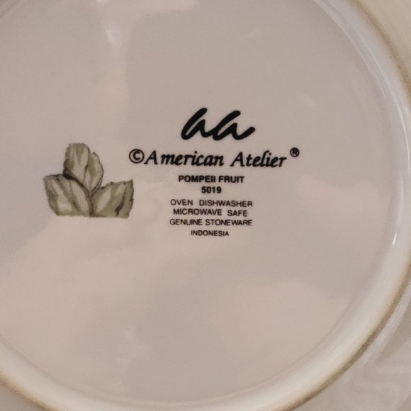 American Atelier Pompeii Fruit 8" Salad Plates # 5019 Set of 2 - Picture 7 of 13